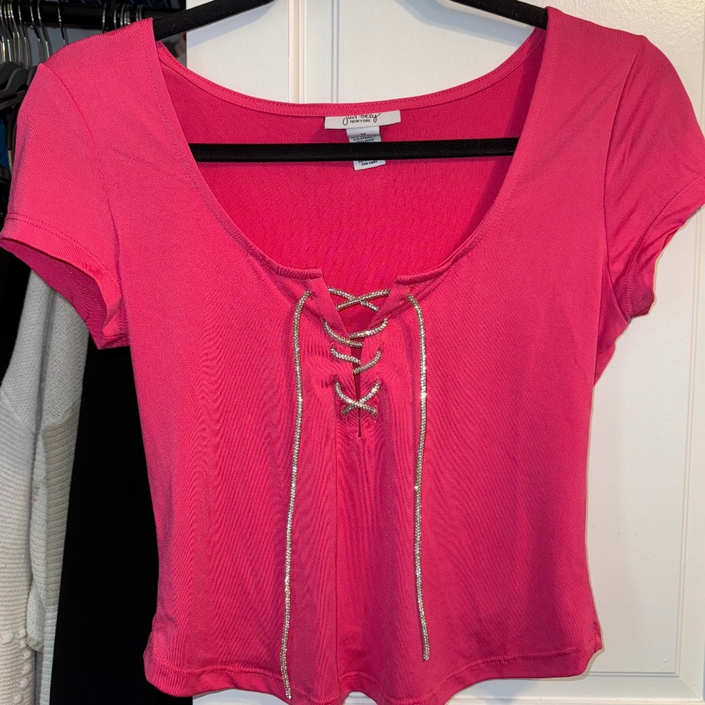 Pink Just Polly Crop Top - Never Worn
